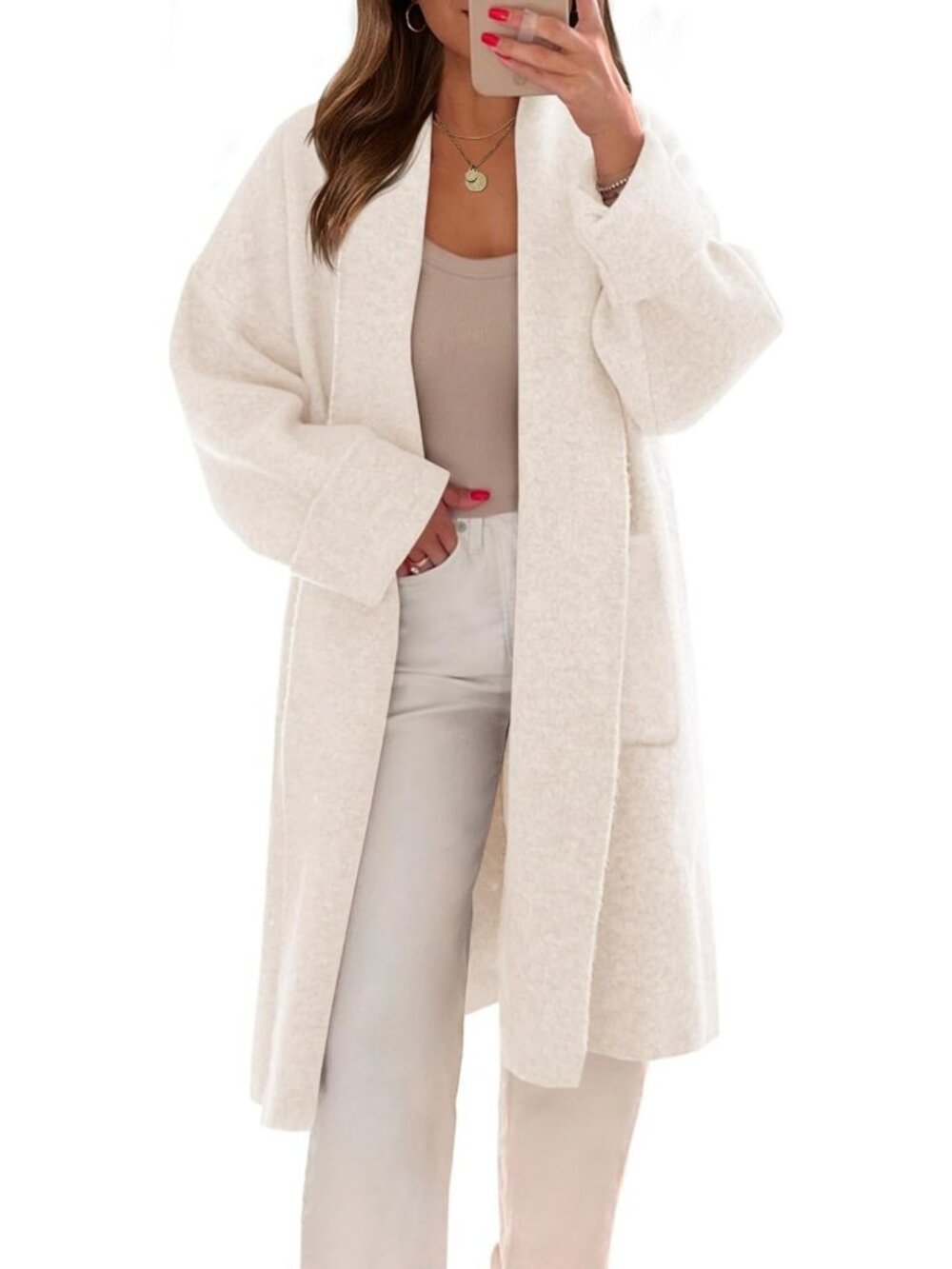 Oversized Chunky Knit Cardigan for Women | Open Front Slouchy Fall Coatigan